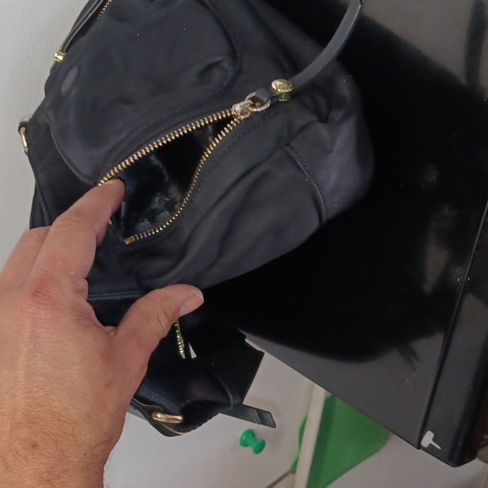 Karl Lagerfeld black nylon crossbody/shoulder bag. - Picture 10 of 13